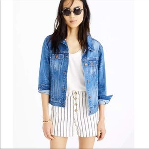 madewell // emmett button front shorts in stripe